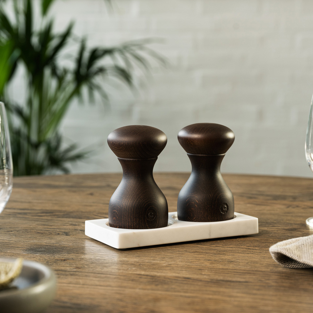 Tabletopper Bricka för Kvarnar 15 cm Vit Marmor