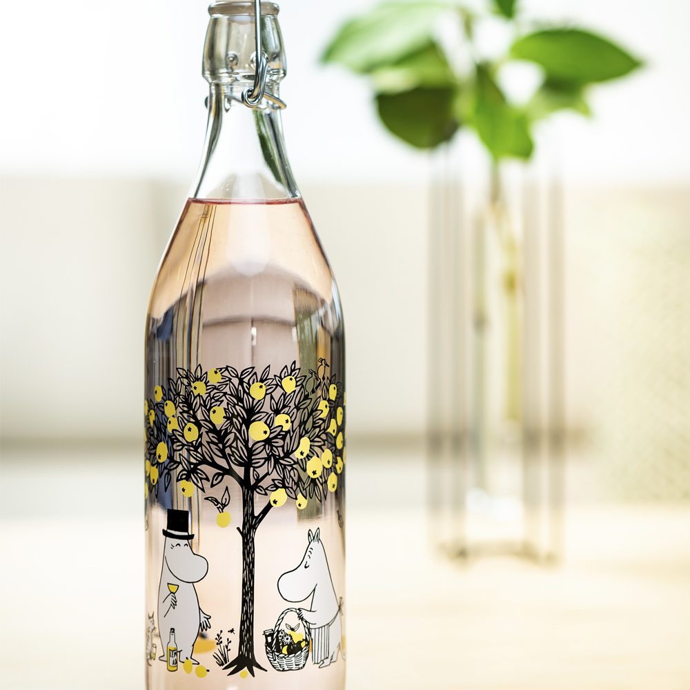 Mumin Glasflaska &Auml;pplen 1 l
