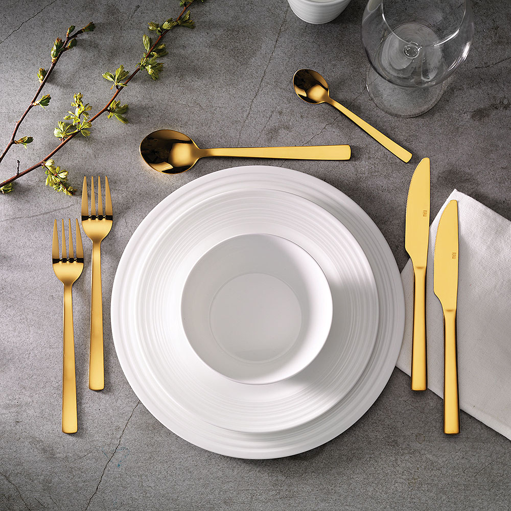 Raw Bestickset 16 delar Guld