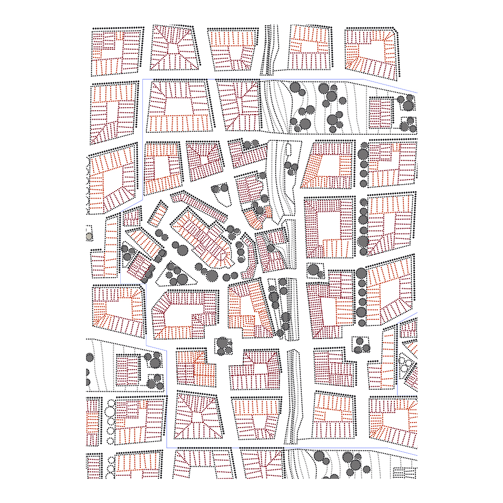 Sweden from Above Kökshandduk City 50x70 cm Rosa