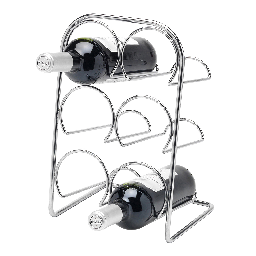 Pisa Vinställ 6 flaskor Krom