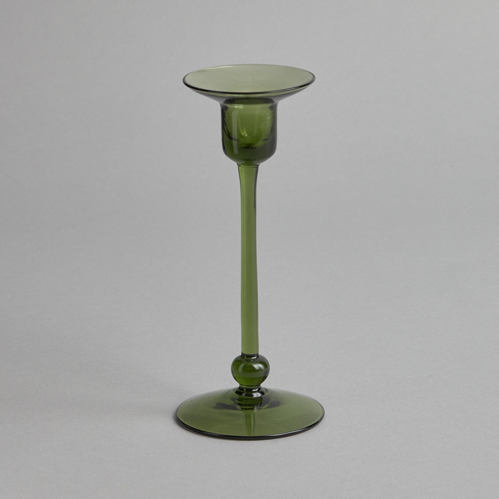SÅLD Glasljusstake Grön