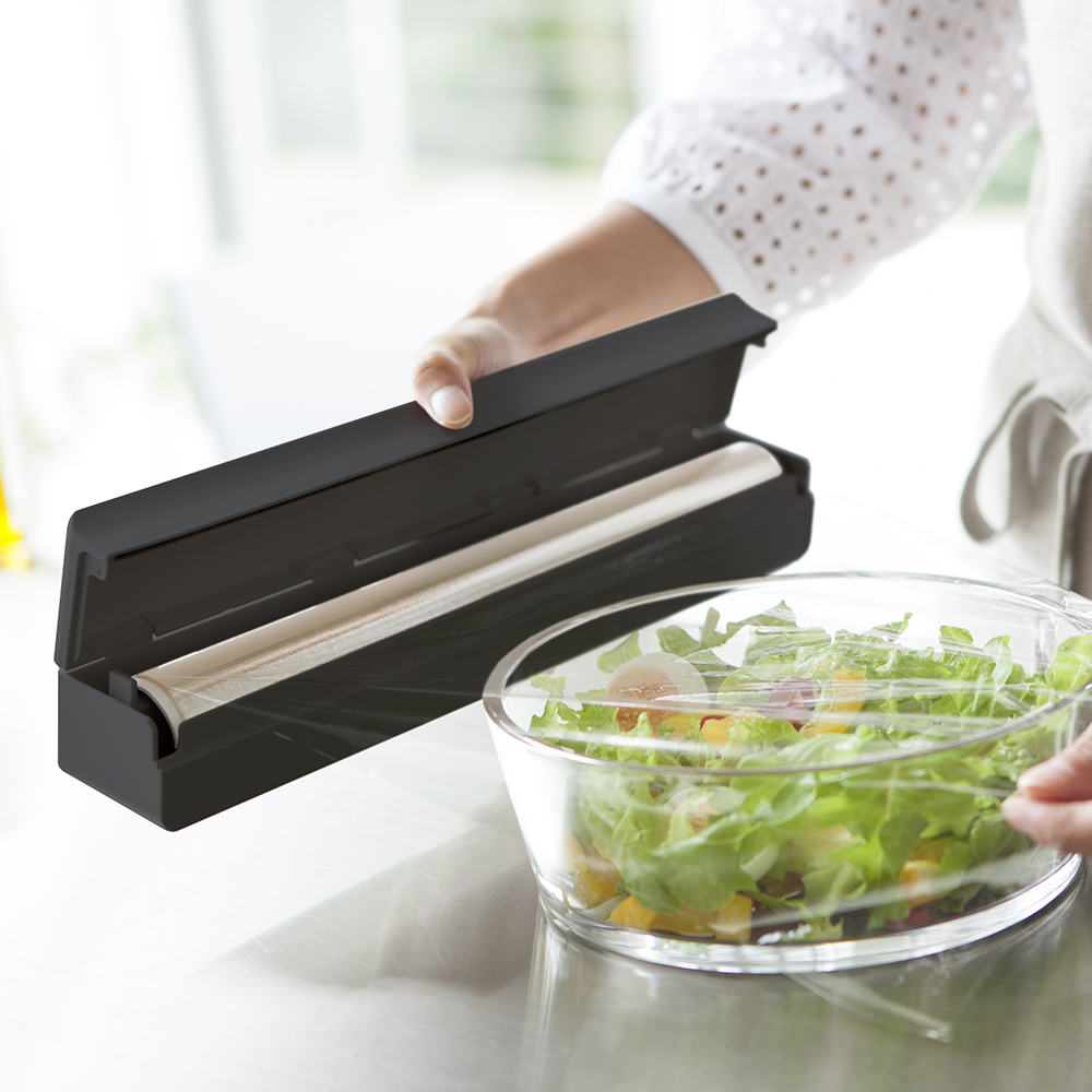 Tower Behållare till plastfolie 33 cm Svart