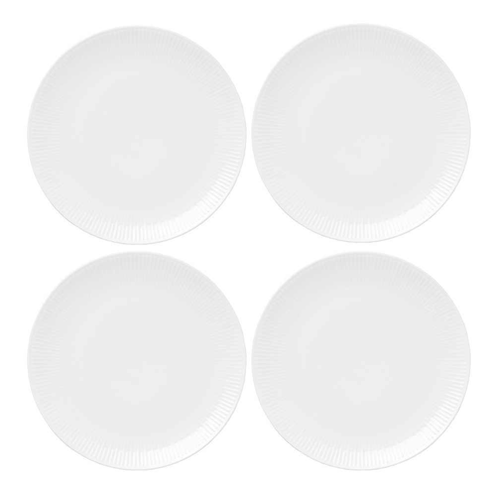 Relief Tallrik 20 cm 4-pack Vit