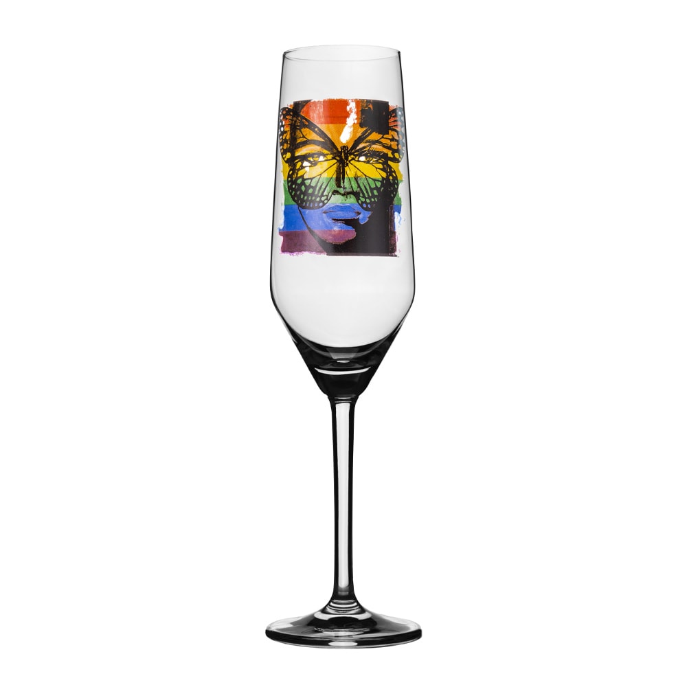 Champagneglas Golden Butterfly HBTQ 30 cl Klar