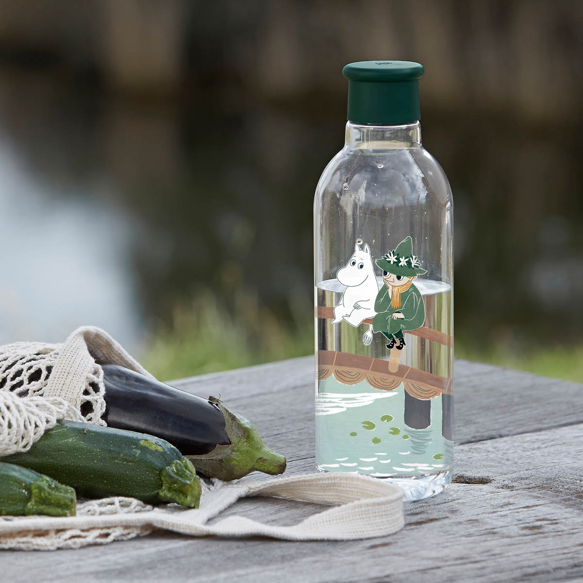 Mumin Drink-It Vattenflaska 75 cl Svart