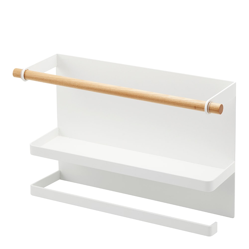 Tosca Magnetisk Hylla med Pappershållare 32x20 cm Vit