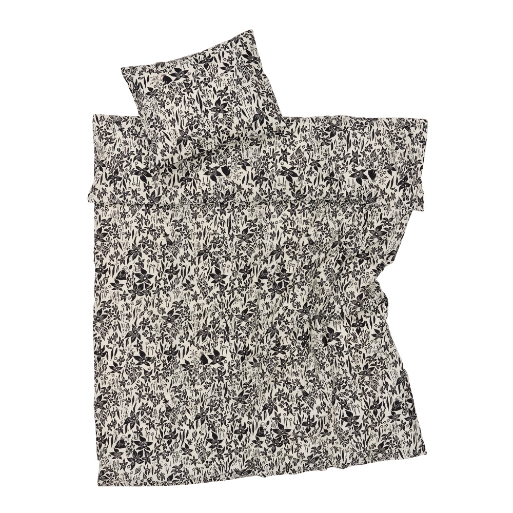 Mumin Bäddset 150x210 cm Lilja Svart/Vit