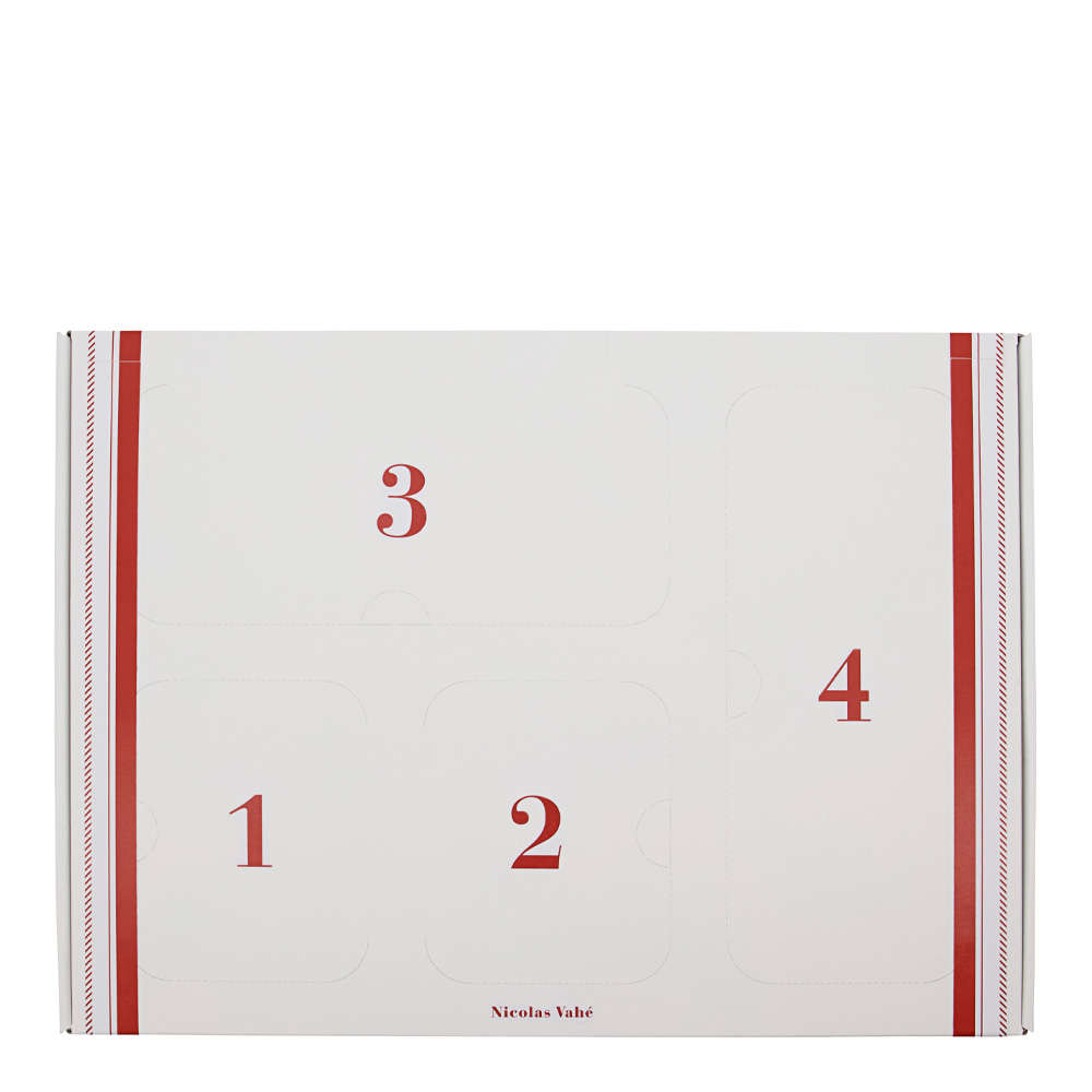 Adventskalender 2022 4 Luckor Vit/Röd