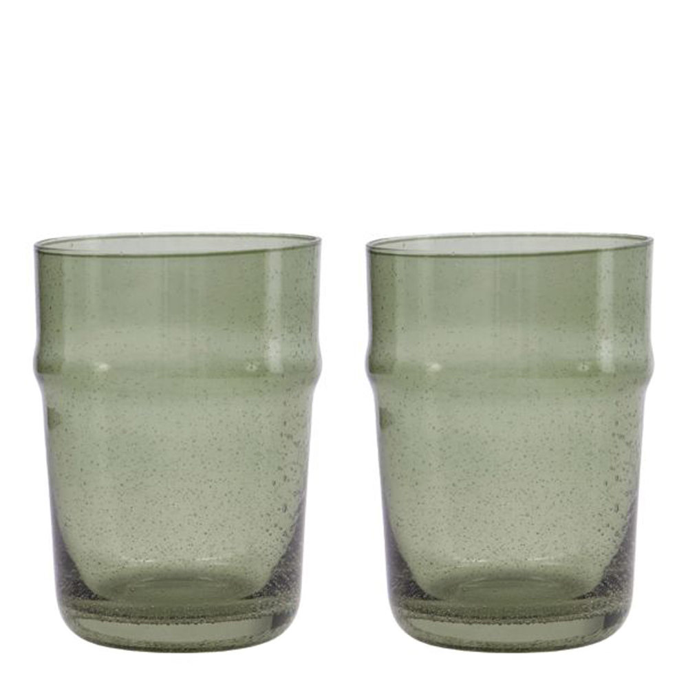 Rain Glas 10,5 cm 2-pack Gr&ouml;n