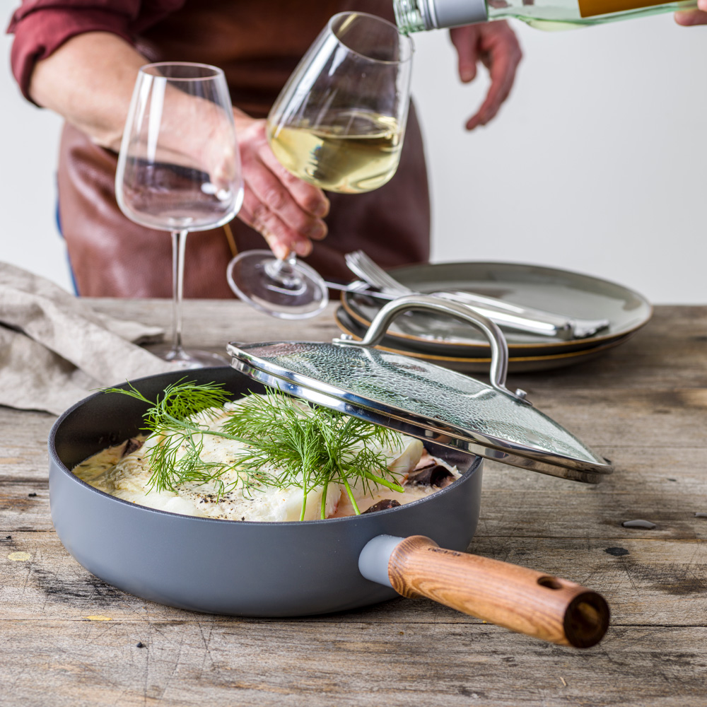 Mayflower Pro Stekpanne och Redskapsset 9 delar Svart