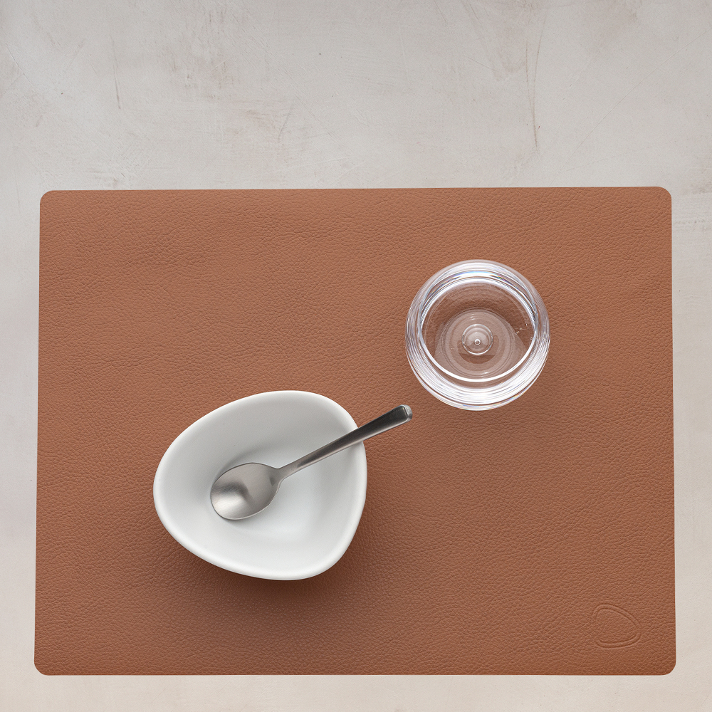 Leather Serene Rectangle Bordstablett 26x34 cm Nature