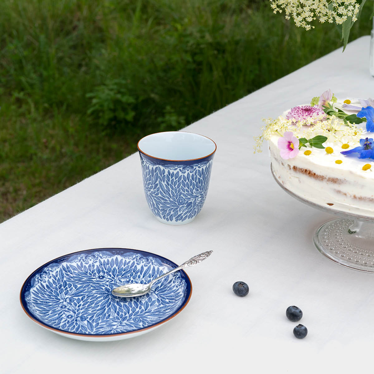 Ostindia Floris Mugg utan hänkel 30 cl Blå