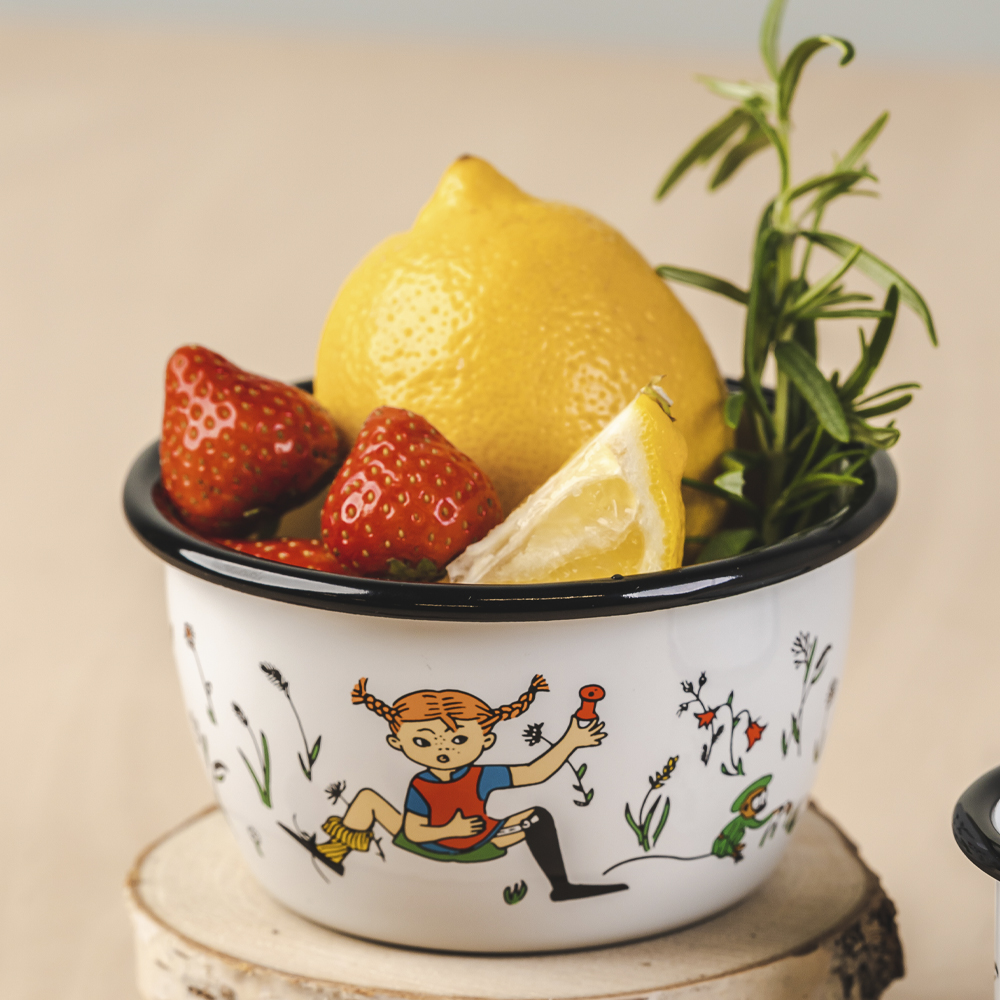 Pippi Långstrump Emaljskål Pippi och Herr Nilsson 30 cl