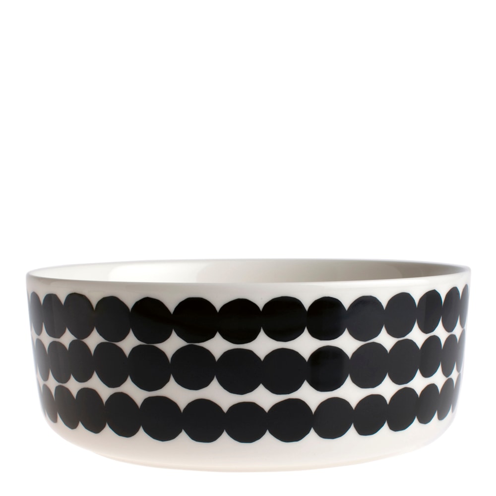 Räsymatto Skål Svart stor prick 1,5 L