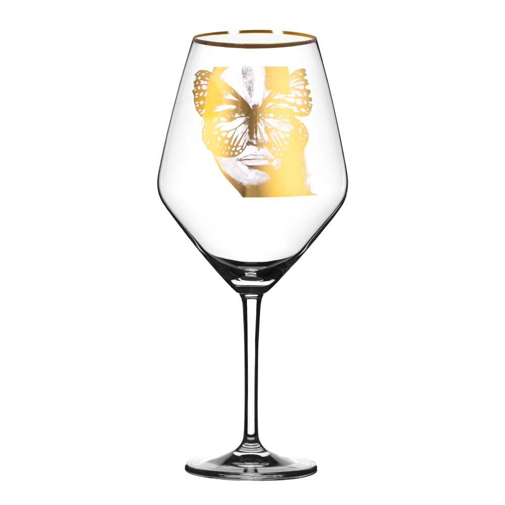 Rödvinsglas Golden Butterfly 75 cl Guld