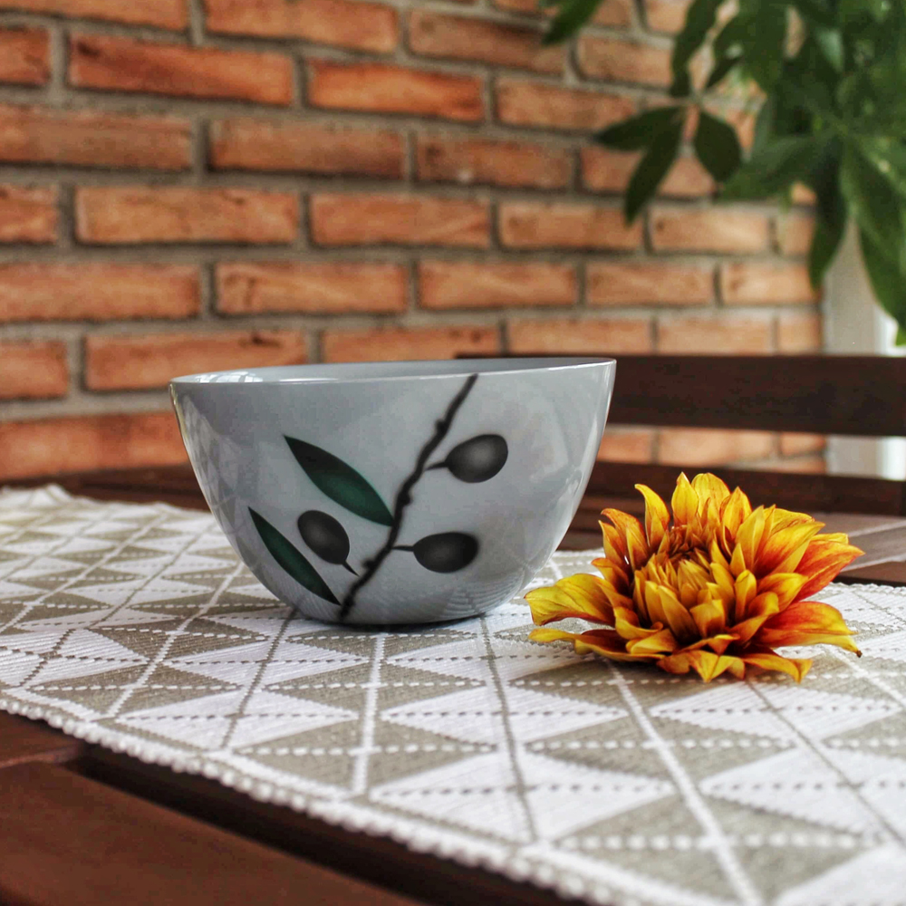 Olivia Skål 17 cm Grå