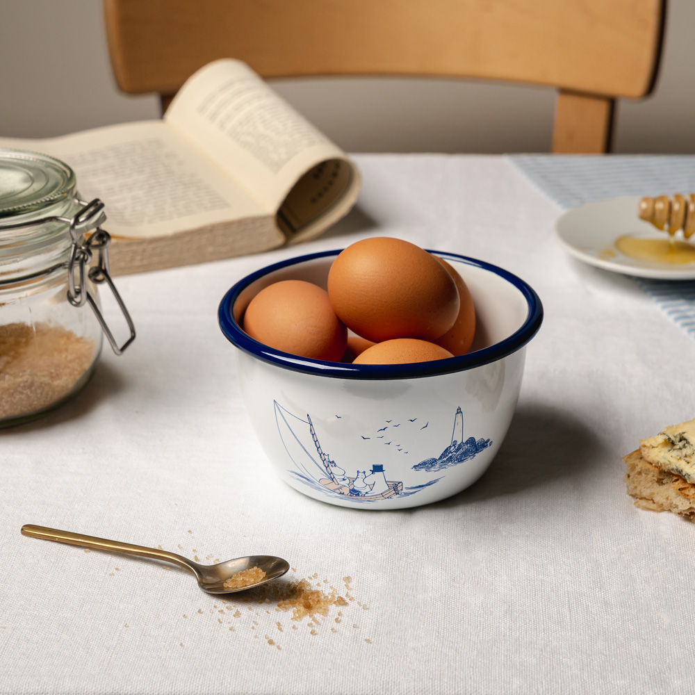 Mumin Emaljskål Sailors 6 dl Vit