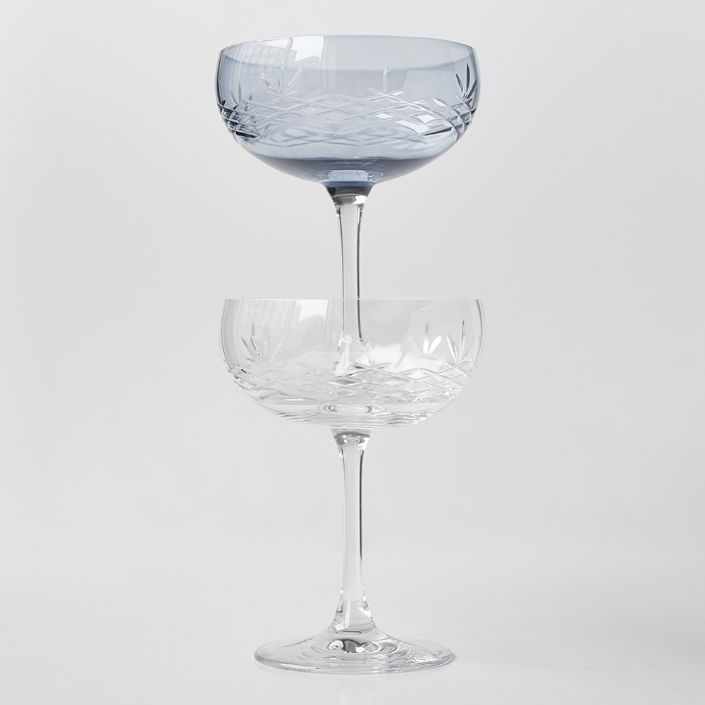 Crispy Gatsby Champagneskål 30 cl 2-pack Blå