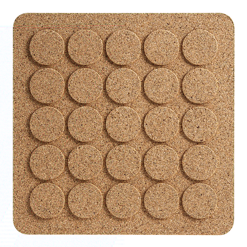 Grytunderlägg Kork 20x20 cm Natur