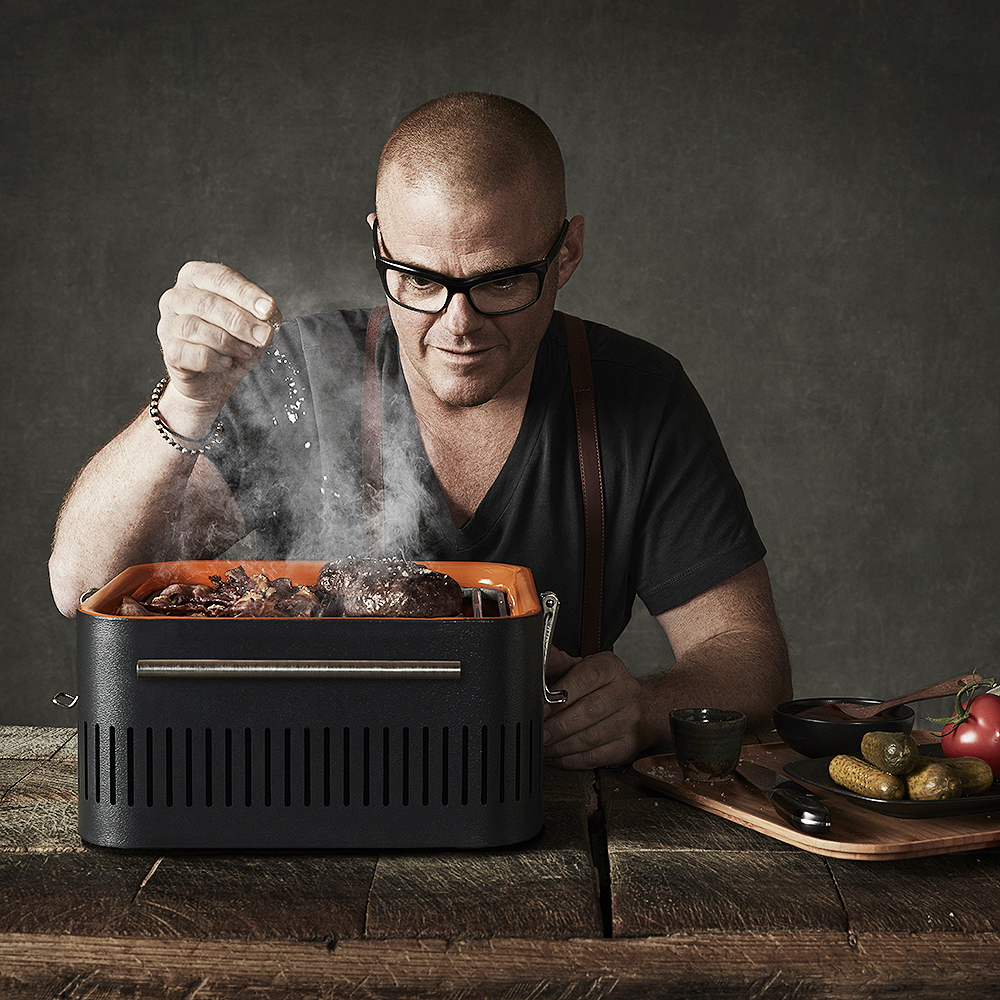 Cube Kolgrill portabel Stone