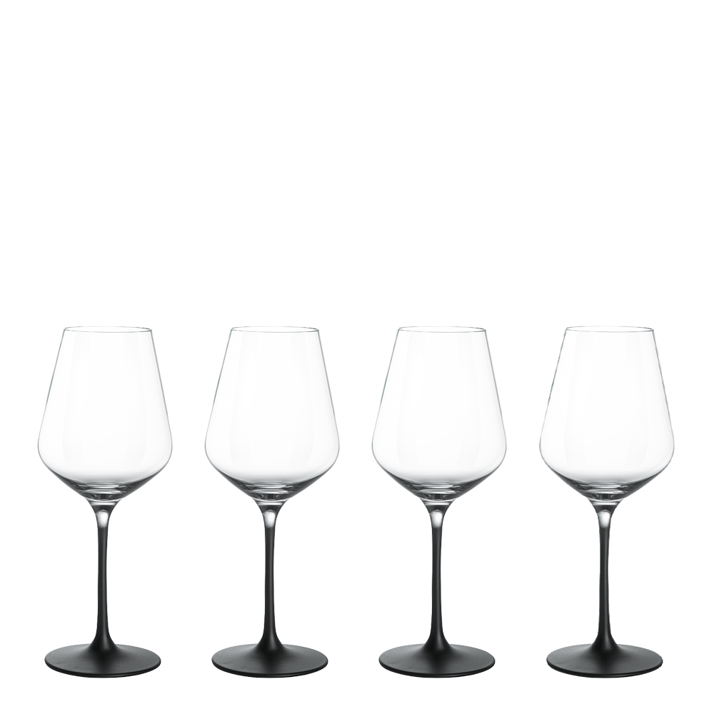 Manufacture Rock Vitvinsglas 4-pack Klar/Svart fot