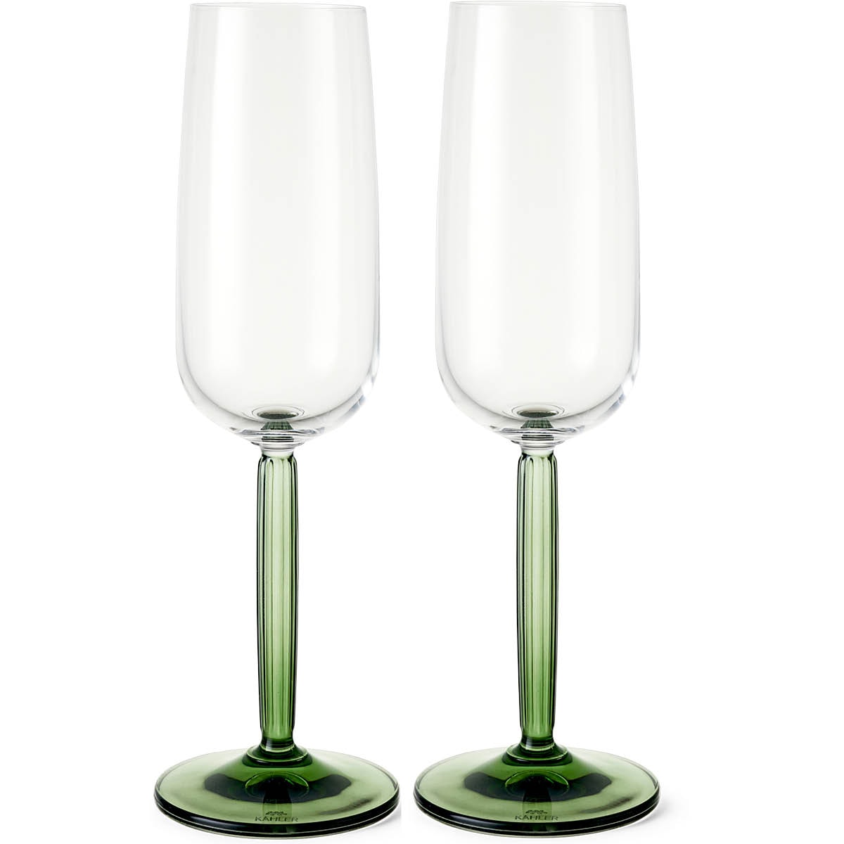 Hammersh?i Champagneglas 24 cl 2-pack Grön