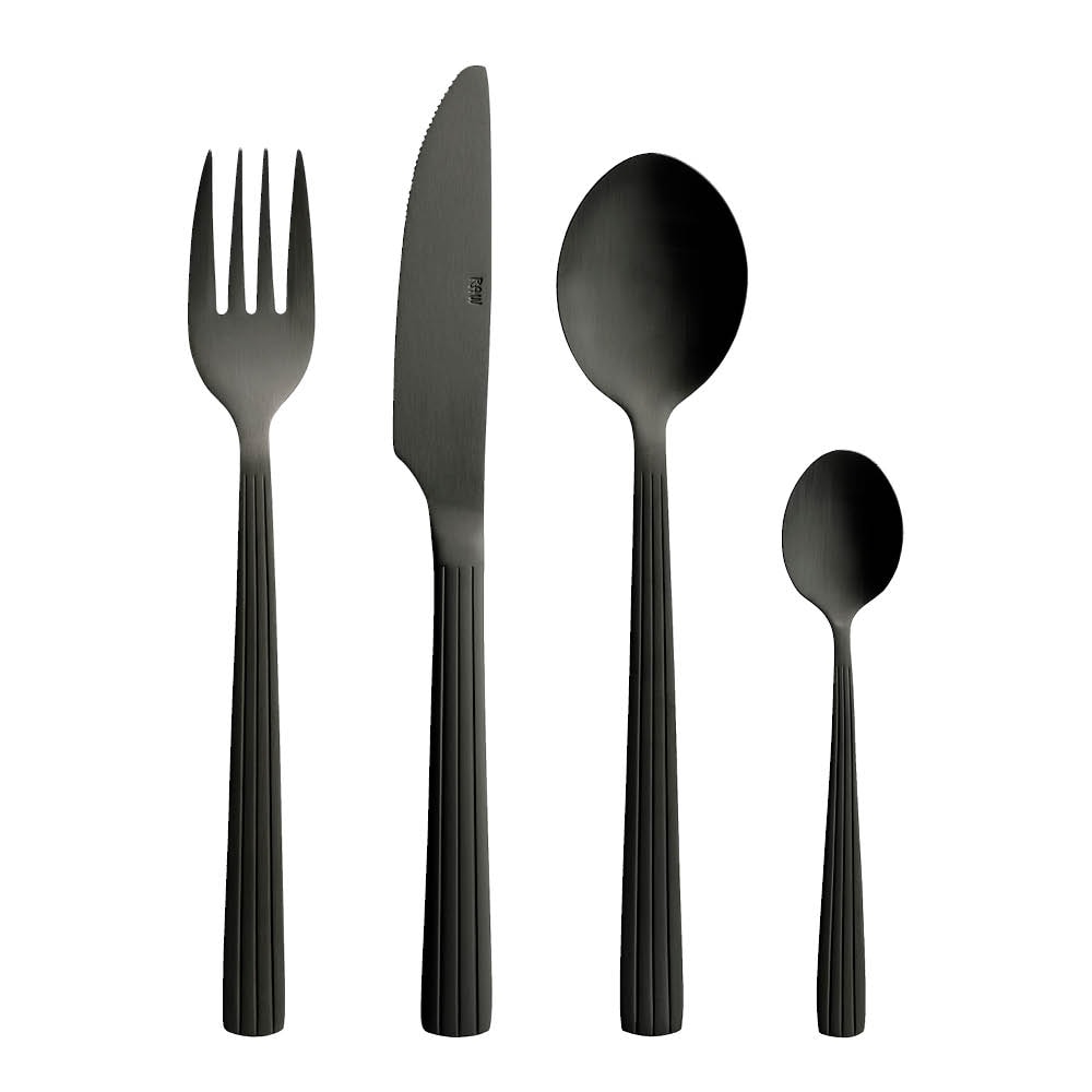 Raw Bestick 48 del set Mattsvart