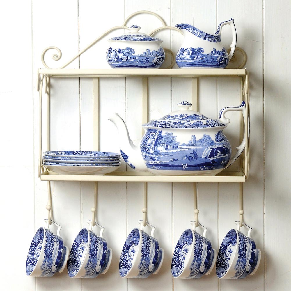 Blue Italian Kaffekopp med fat 28 cl