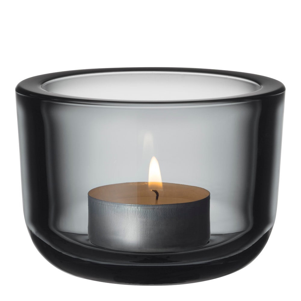 Valkea Ljuslykta 6 cm Grå