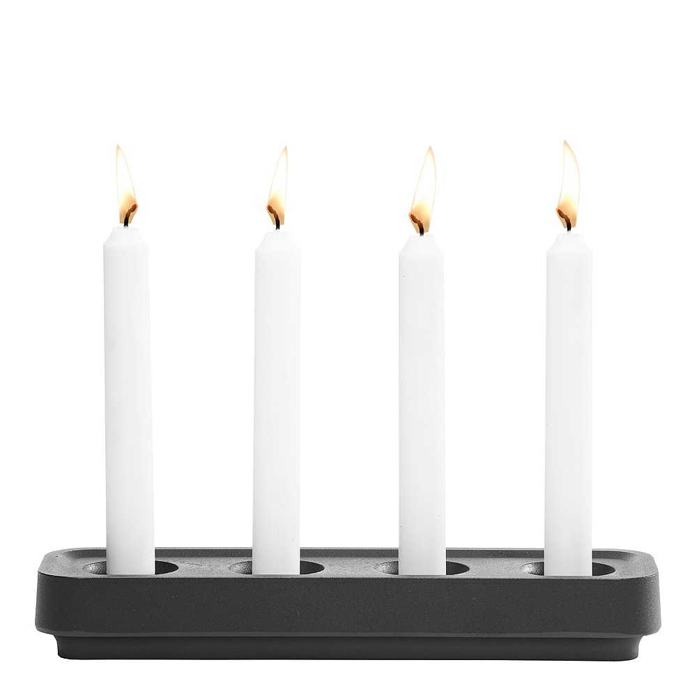 Stumpastaken lång 4 ljus Svart