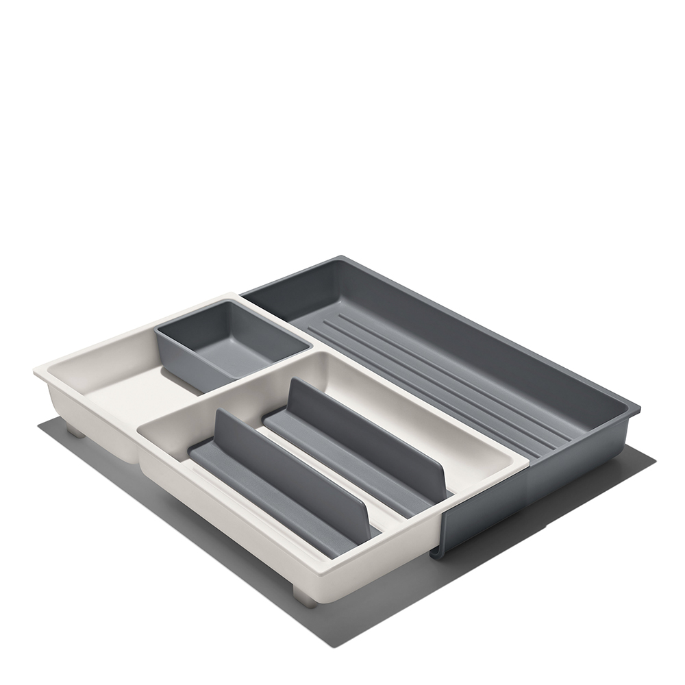 Lådindelare justerbar Grå/Vit