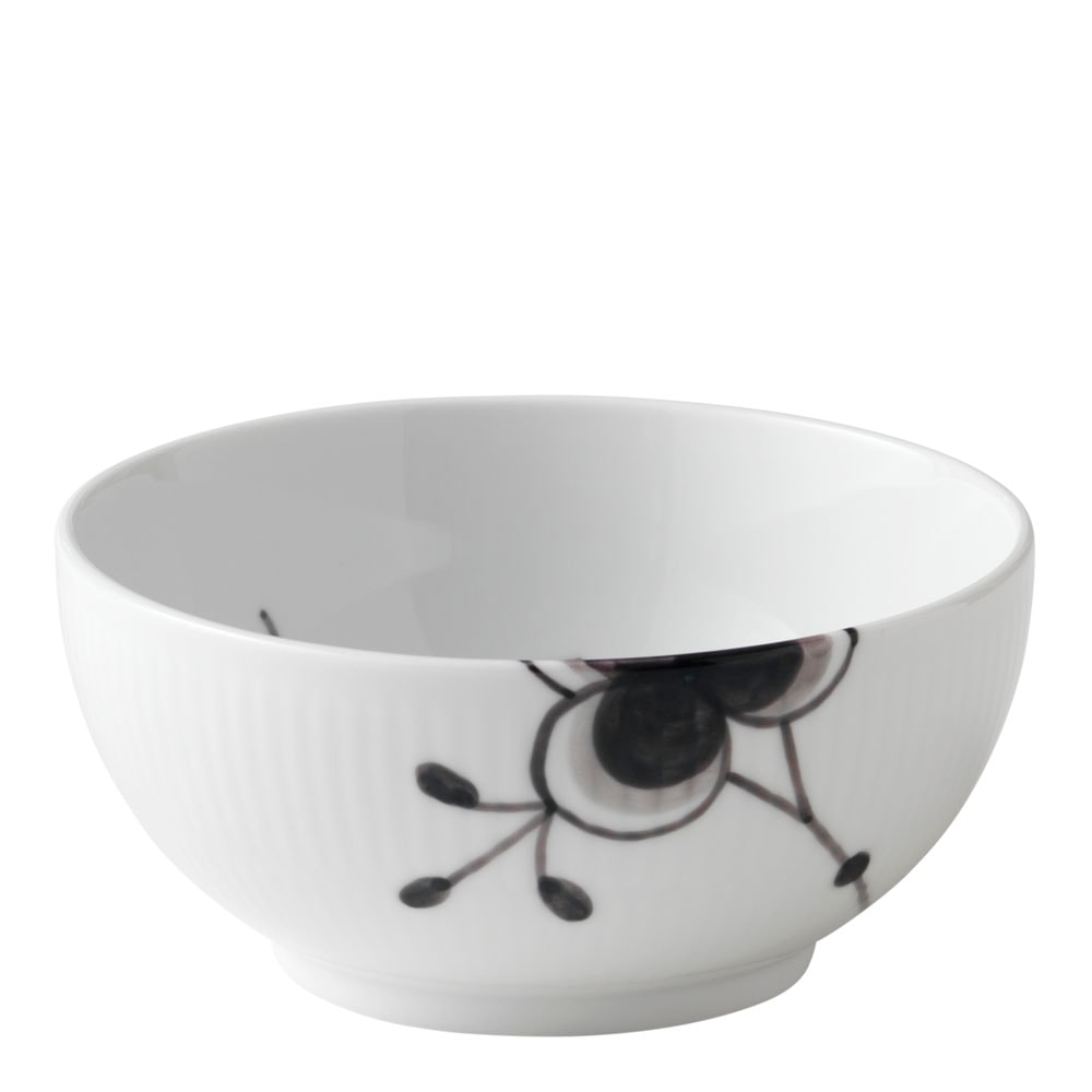 Black Fluted Mega Skål 47 cl