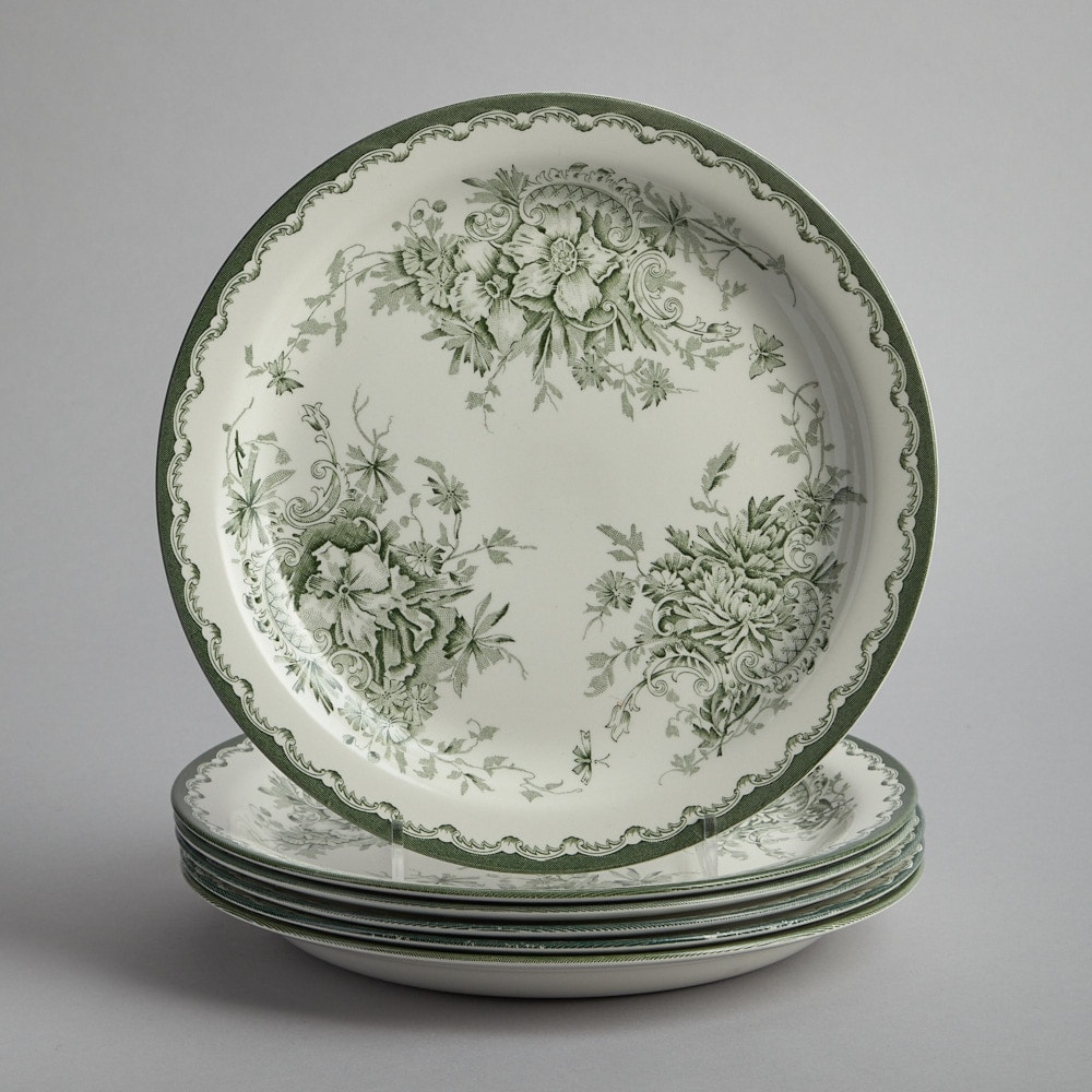 SÅLD "Gröna Anna" Mattallrikar 6 st