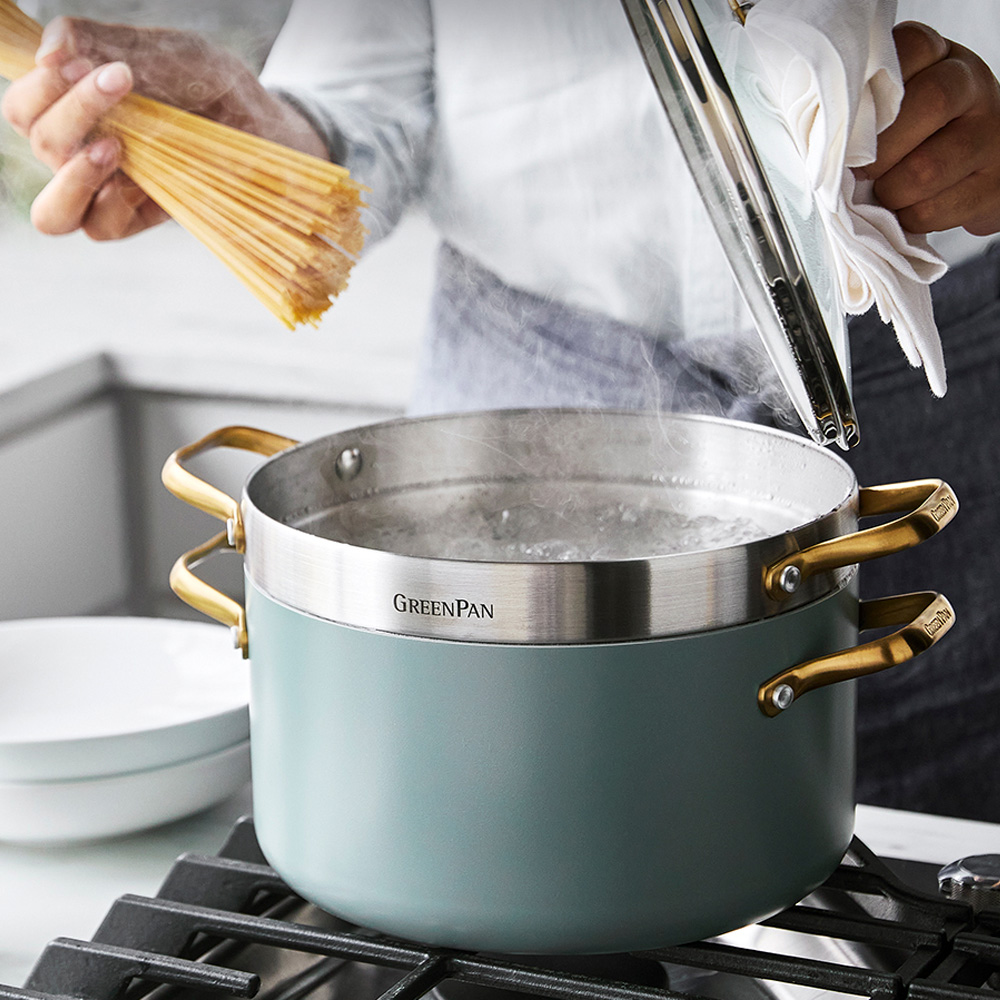 GreenPan Stekpanneset 10 delar Smokey Sky Blue