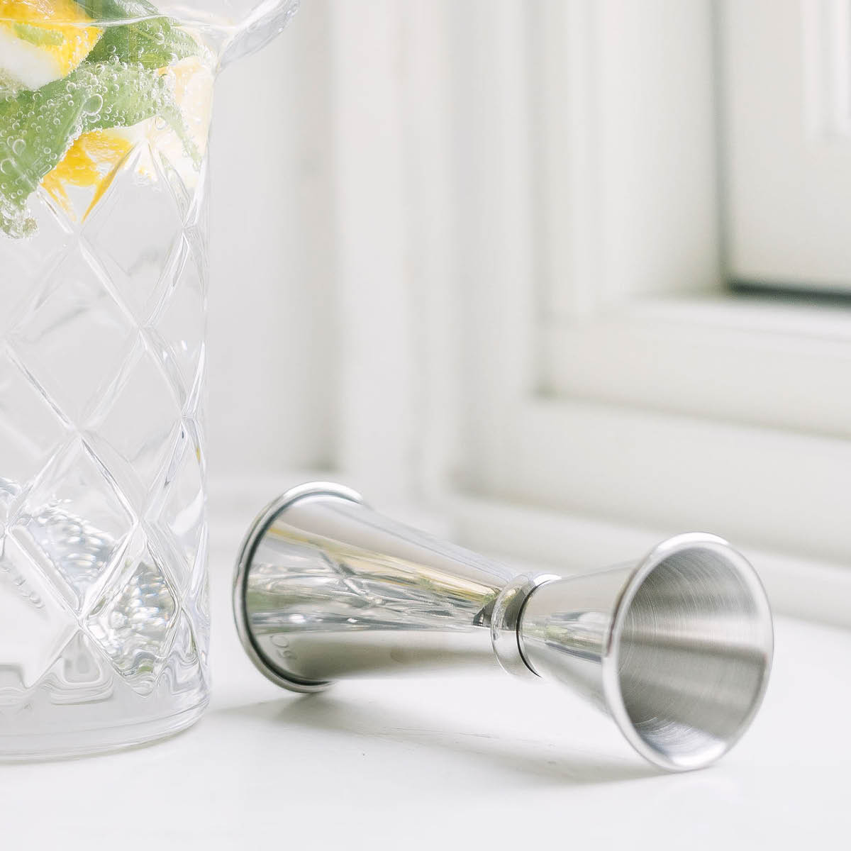 Beth Mätglas Vändbart 3-5 cl Rostfritt Stål