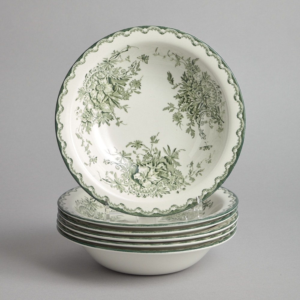 "Gröna Anna" Djupa Tallrikar 6 st