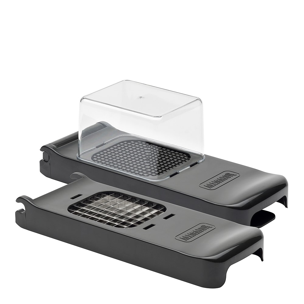 Lökskärare med uppsamlare 2 delar Svart