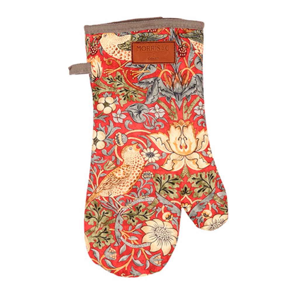 Morris & Co x Dexam Strawberry Thief Grythandske Röd