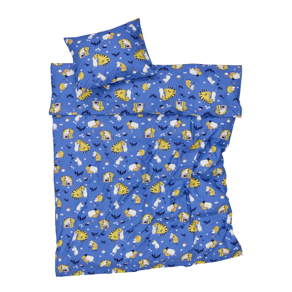 Mumin Bäddset 150x210 cm Muminfamiljen Blå