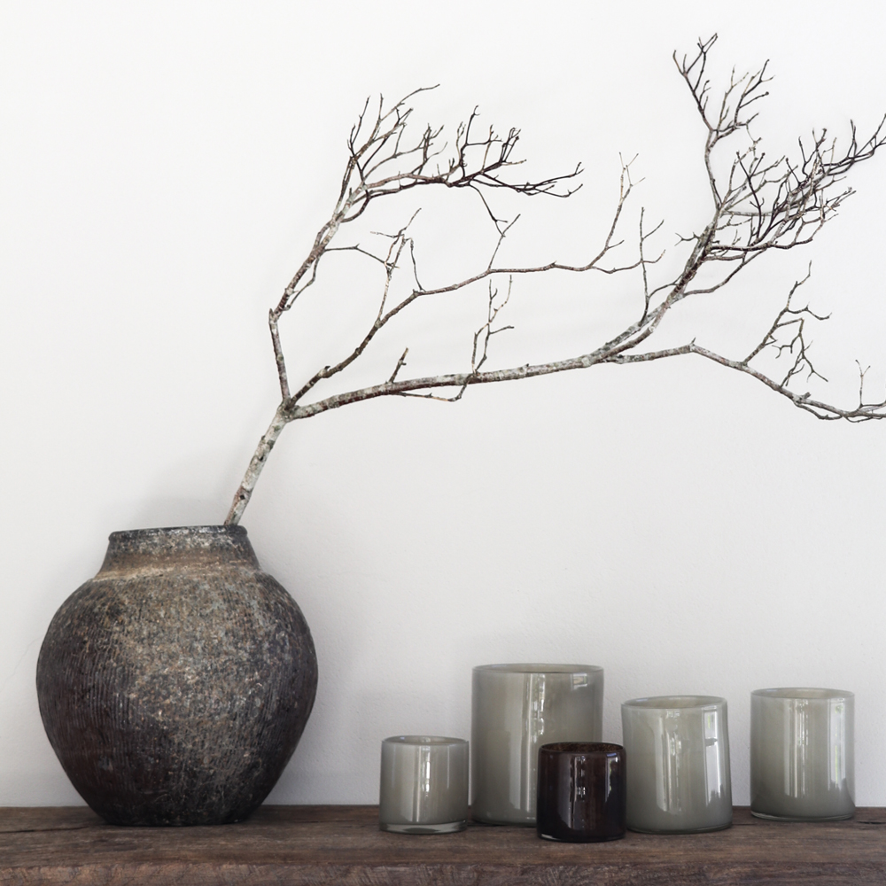 Lyric Ljuslykta Glas 10x10 cm Varm Gr&aring;