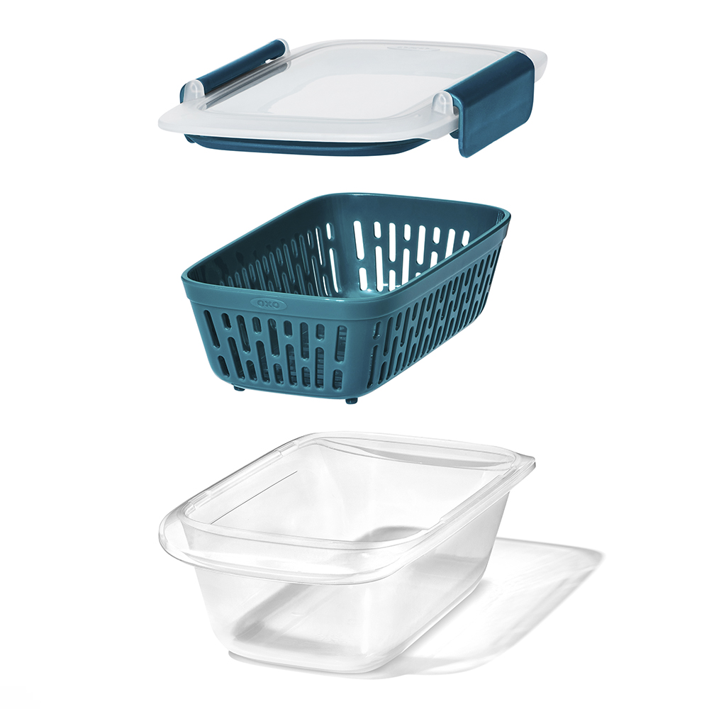 Prep & Go Behållare med durkslag 450 ml