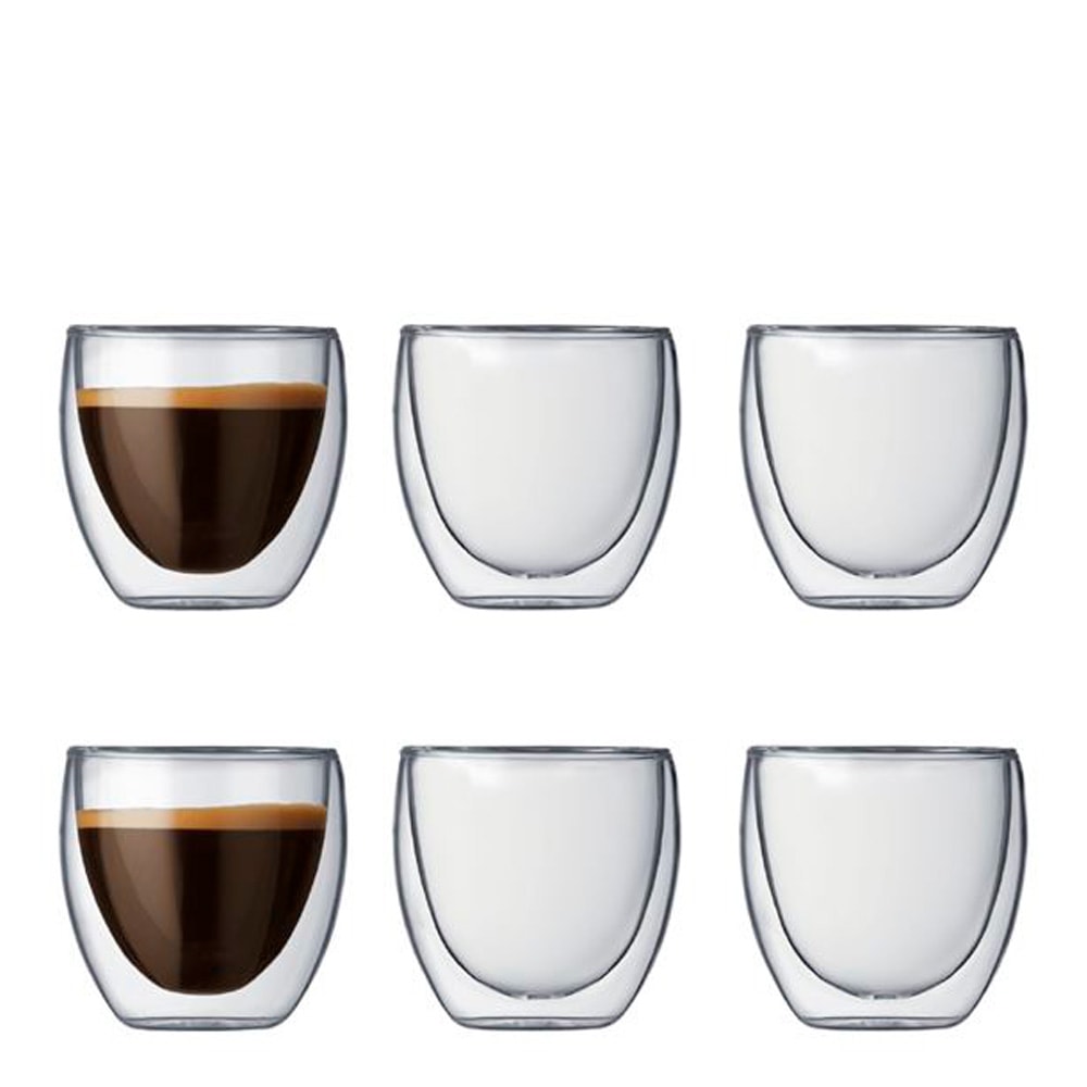 Pavina Espressoglas dubbelväggad 8 cl 6-pack Klar