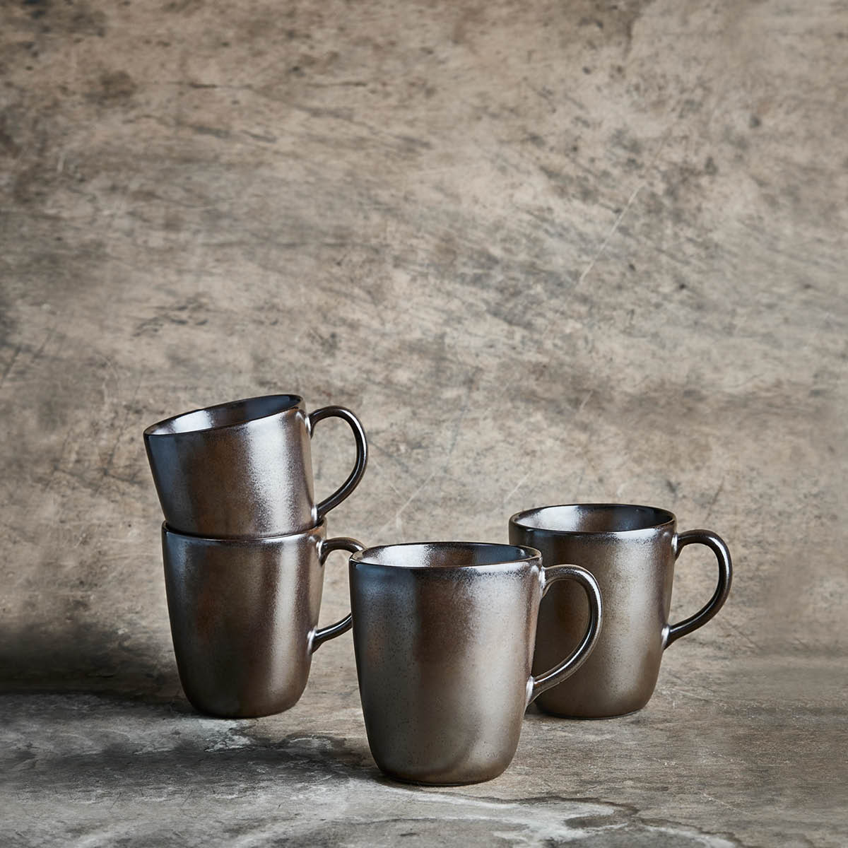 Raw Mugg med öra 35 cl Metallic Brown