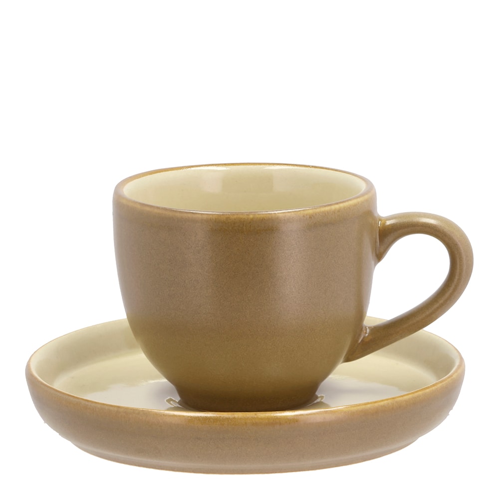 BITZ Espresso med fat 7 cl Wood/Sand