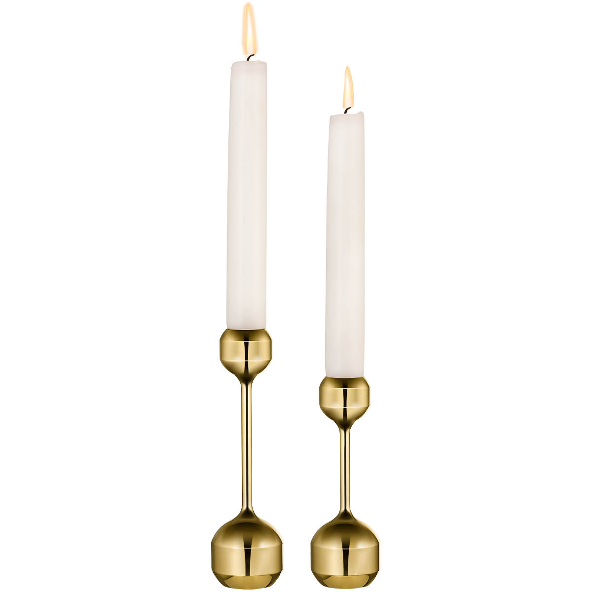 Silhouette Ljusstake Set 12+14,5 cm Guld