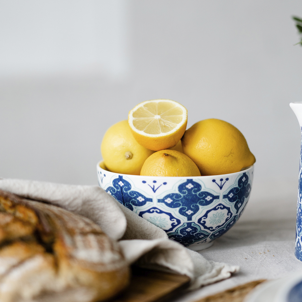 Santorini Tuokio Skål 75 cl Blå/Vit