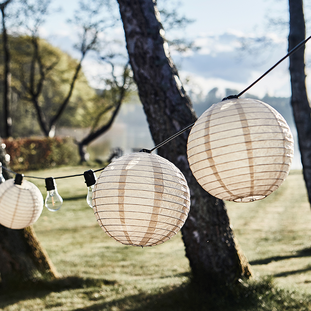 Soni Skärm 20 cm 10-pack till ljuskedja Sand