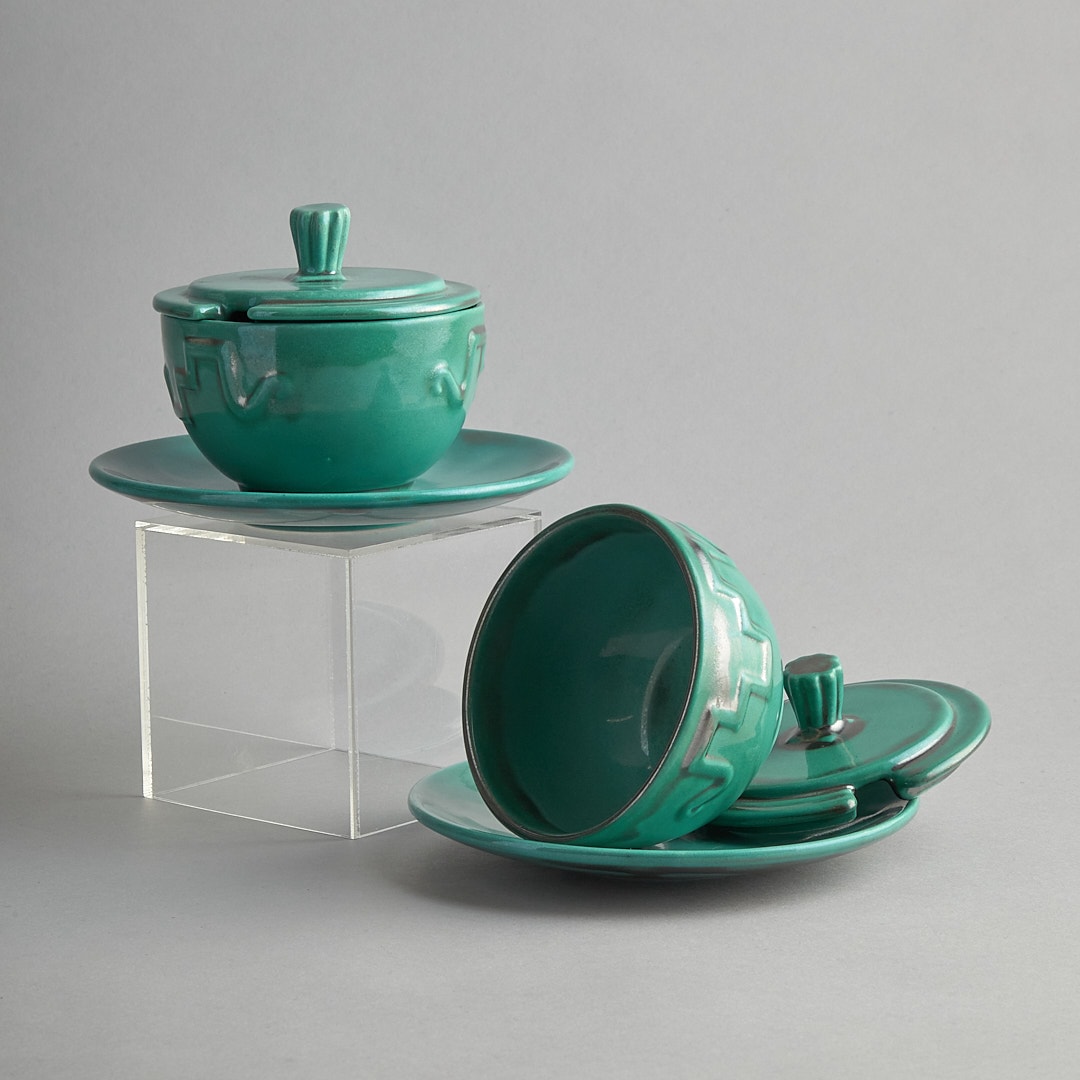 Skålar med lock Upsala-Ekeby