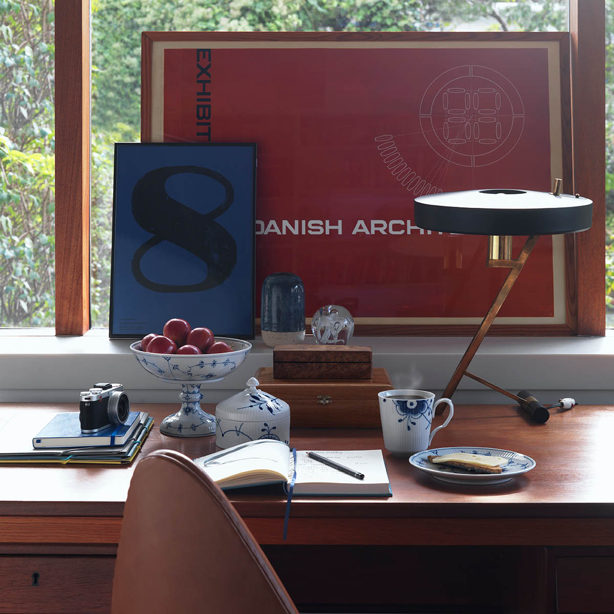 Blue Fluted Mega Mugg 37 cl 2-pack